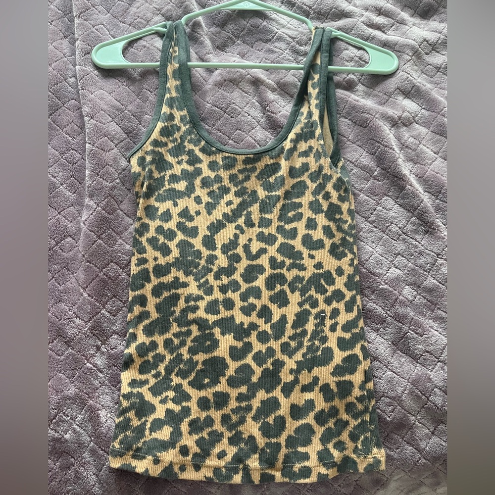 cheetah print tank top